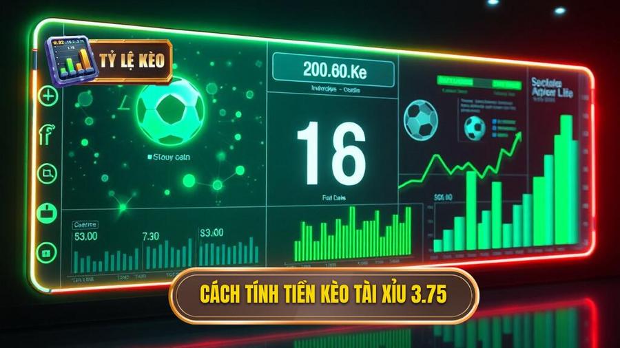 Bảng tổng hợp cách tính tiền Kèo tài xỉu 3.75 hiệp 2