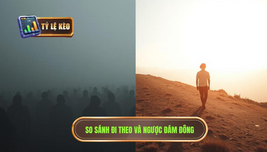 Bảng so sánh: Đi theo đám đông vs. Đi ngược đám đông